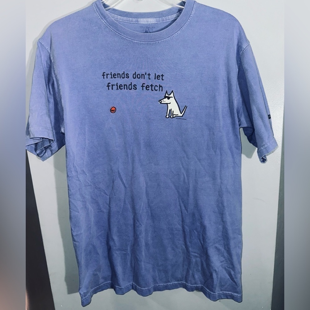 It’s a Dog’s Life blue fetch Tshirt size small